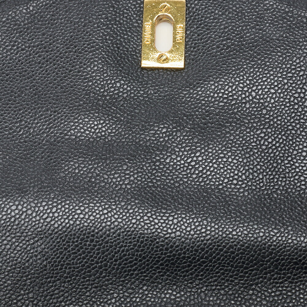 CHANEL Chain Backpack Bag, Coco Turn Lock, Caviar Skin, Black, Gold-Tone Hardware, Pre-Owned - Vintage La Charme