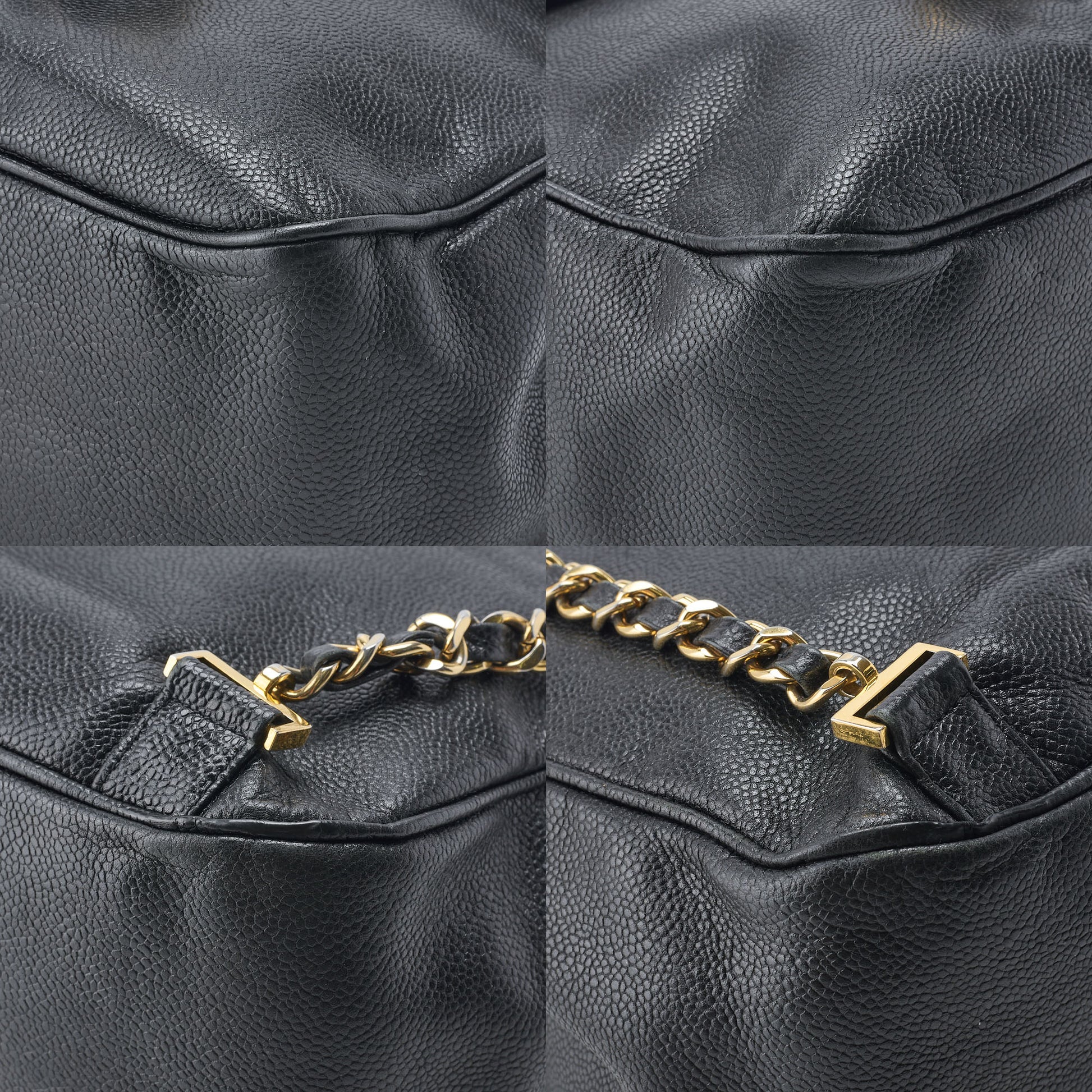 CHANEL Chain Backpack Bag, Coco Turn Lock, Caviar Skin, Black, Gold-Tone Hardware, Pre-Owned - Vintage La Charme
