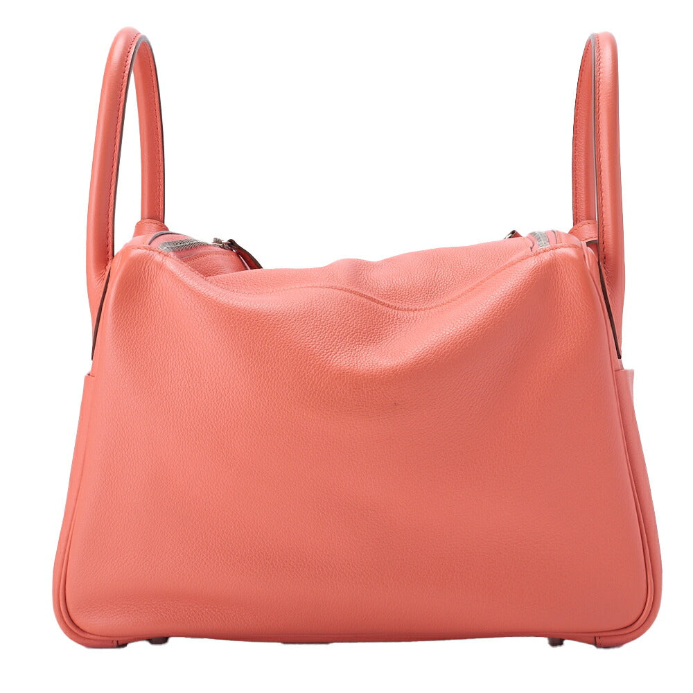 HERMES Lindy 30 2WAY Shoulder Bag Tryon Clemence Crevette Silver-Tone Hardware Pre-Owned - Vintage La Charme