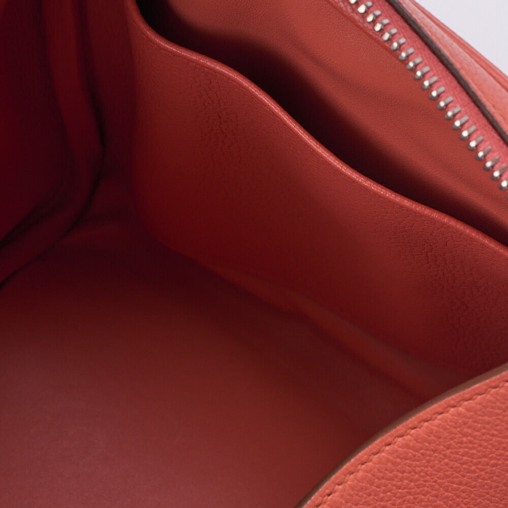 HERMES Lindy 30 2WAY Shoulder Bag Tryon Clemence Crevette Silver-Tone Hardware Pre-Owned - Vintage La Charme