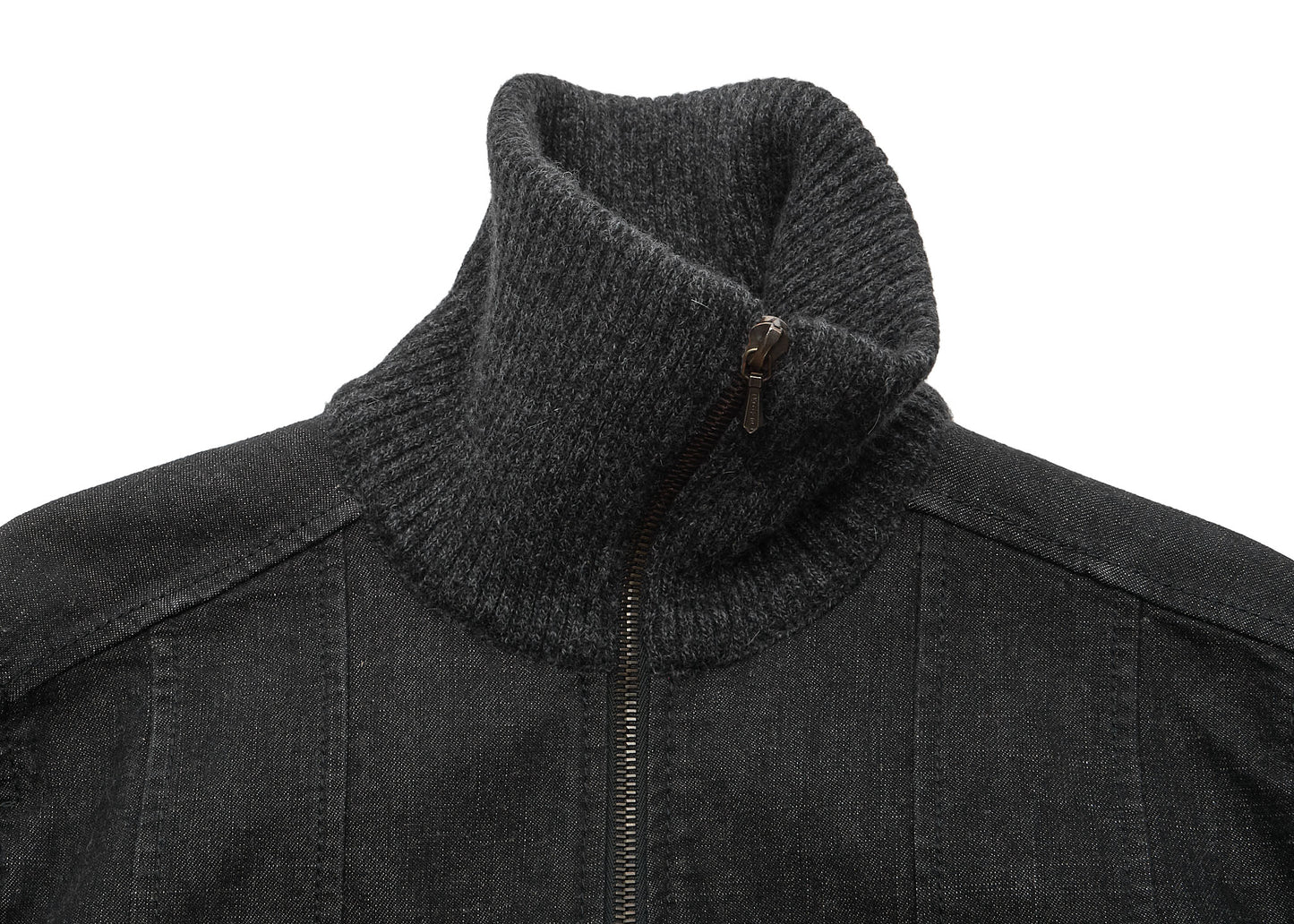CHANEL Jacket, Knit Denim, Coco Button, Cotton Blend, Black, Silver-Tone Hardware, Pre-Owned - Vintage La Charme