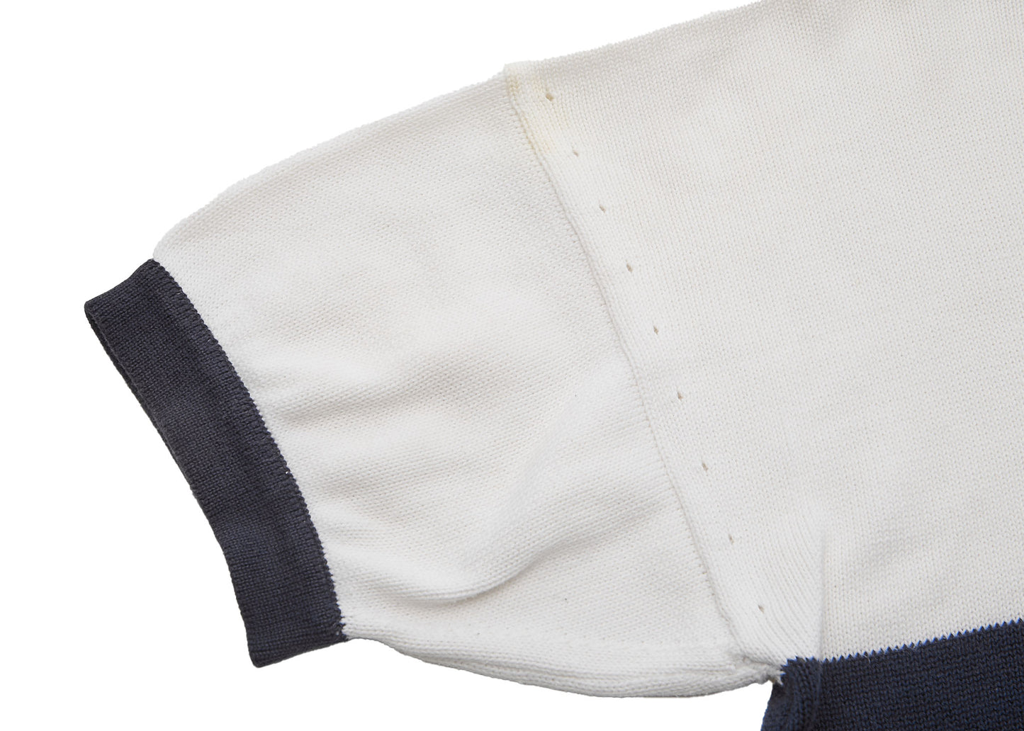 CHANEL Knit T-Shirt, Coco Button, Short Sleeve, Cotton, Navy, Silver-Tone Hardware, Pre-Owned - Vintage La Charme