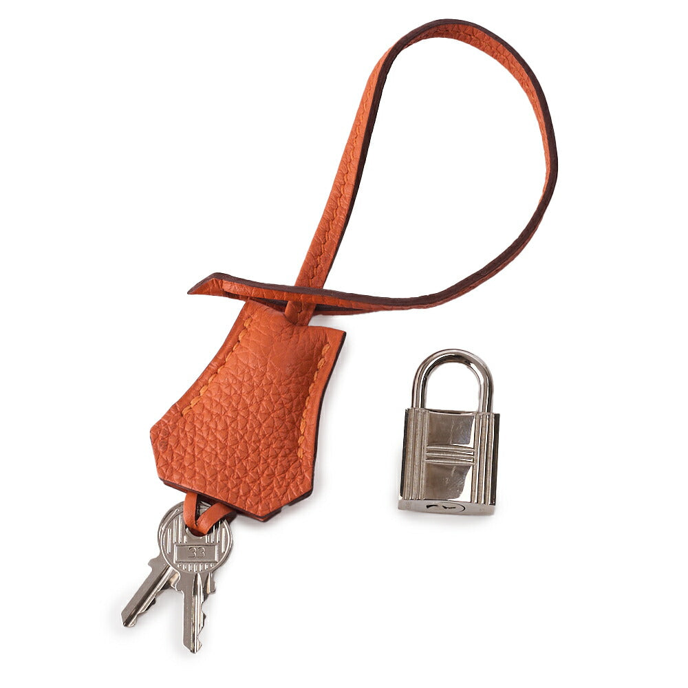 HERMES Birkin 35 Handbag Togo Orange Silver-Tone Hardware Pre-Owned - Vintage La Charme