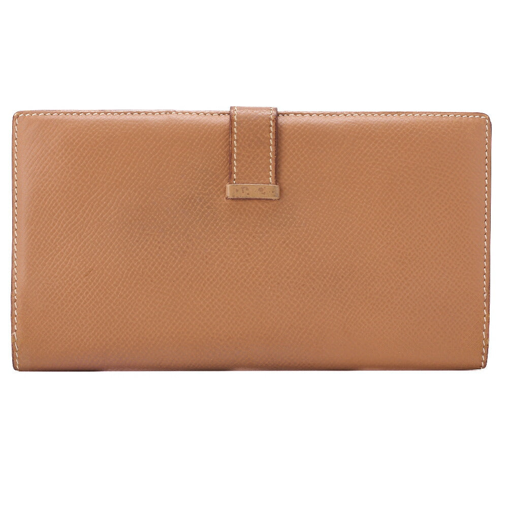 HERMES Bairn Classic Bi-Fold Long Wallet Epson Gold, Gold, Gold-Tone Hardware, Pre-Owned - Vintage La Charme