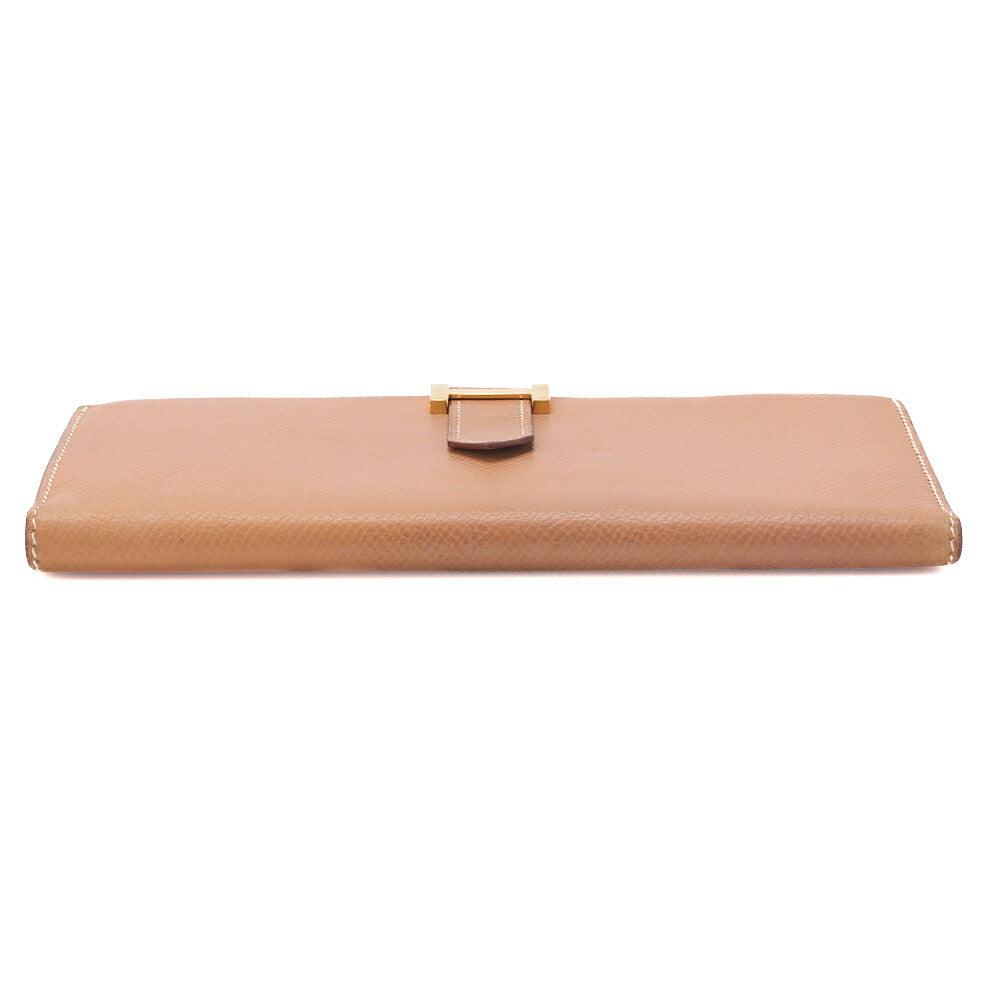 HERMES Bairn Classic Bi-Fold Long Wallet Epson Gold, Gold, Gold-Tone Hardware, Pre-Owned - Vintage La Charme