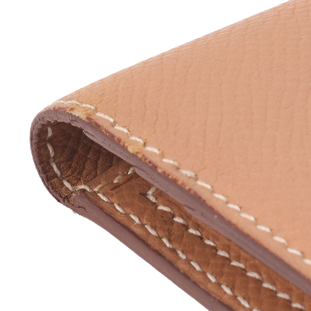 HERMES Bairn Classic Bi-Fold Long Wallet Epson Gold, Gold, Gold-Tone Hardware, Pre-Owned - Vintage La Charme