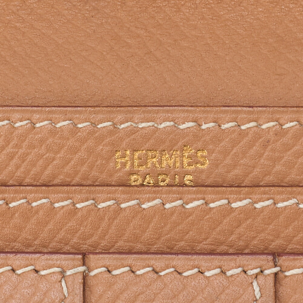 HERMES Bairn Classic Bi-Fold Long Wallet Epson Gold, Gold, Gold-Tone Hardware, Pre-Owned - Vintage La Charme