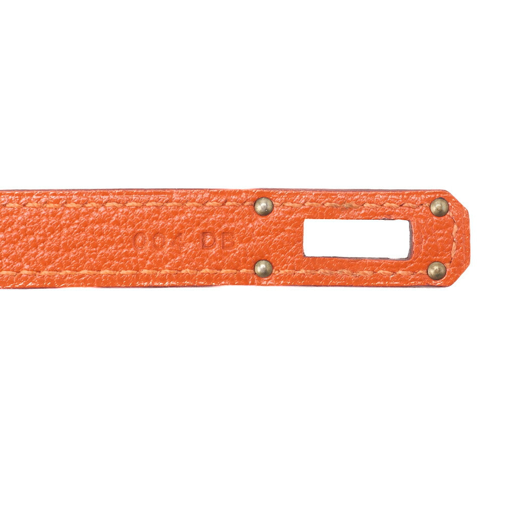 HERMES Kelly Wallet 2 Fold Long Wallet Chevre Mizol Orange Silver-Tone Hardware Pre-Owned - Vintage La Charme