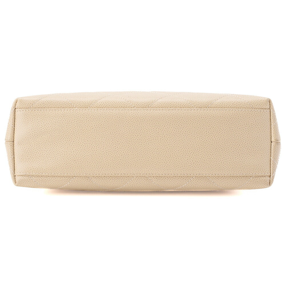 CHANEL Handbag, Matelasse Coco Mark Wood Pattern, Caviar Skin, Beige, Gold-Tone Hardware, Pre-Owned - Vintage La Charme