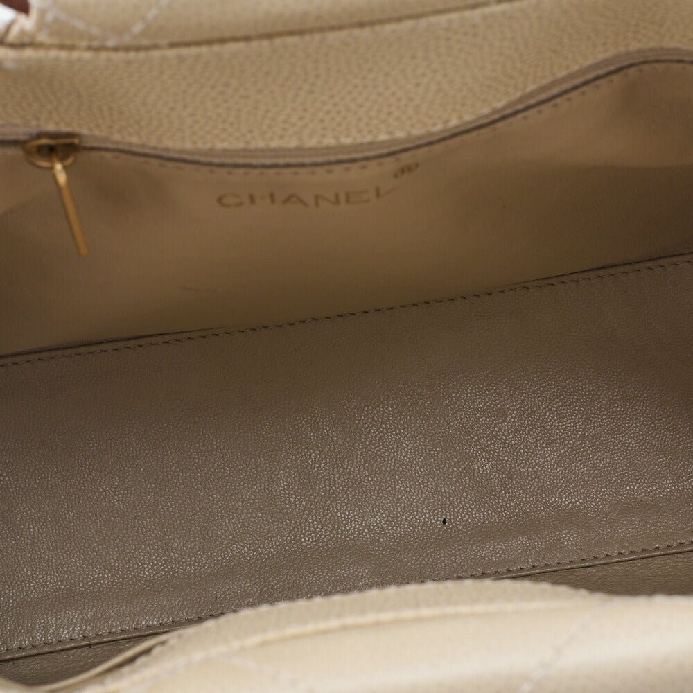 CHANEL Handbag, Matelasse Coco Mark Wood Pattern, Caviar Skin, Beige, Gold-Tone Hardware, Pre-Owned - Vintage La Charme