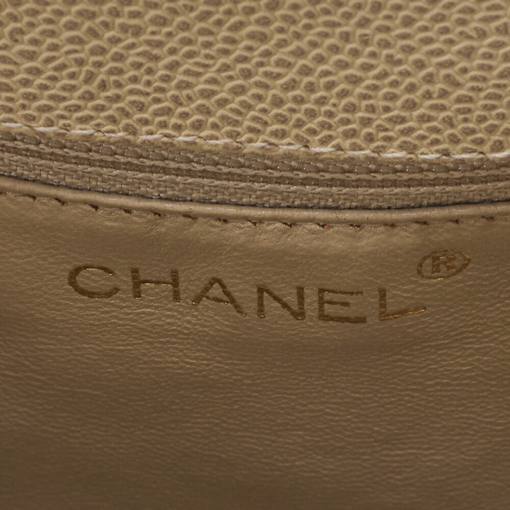 CHANEL Handbag, Matelasse Coco Mark Wood Pattern, Caviar Skin, Beige, Gold-Tone Hardware, Pre-Owned - Vintage La Charme