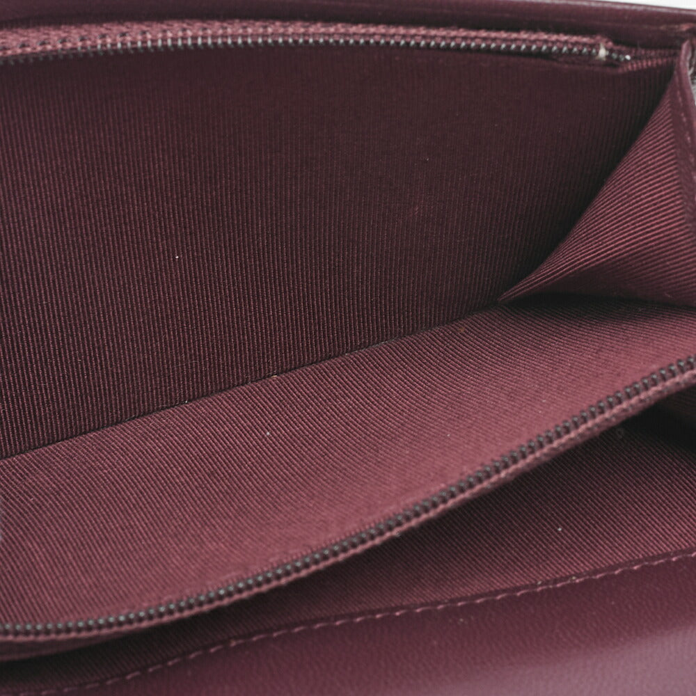 CHANEL Bi-Fold Long Wallet Matelasse Lambskin Bordeaux Gold-Tone Hardware Pre-Owned - Vintage La Charme
