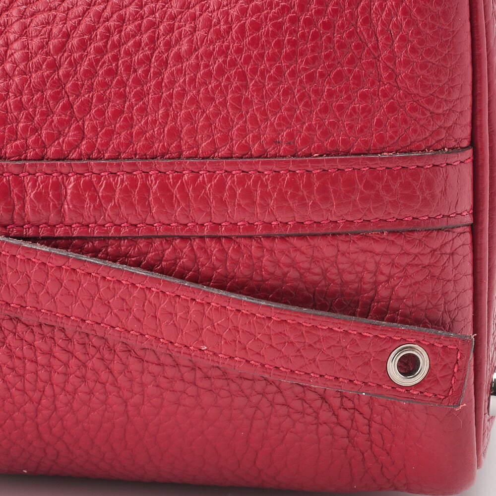 HERMES Picotin Lock PM Handbag, Tryon Clemence, Rouge Casaque, Silver-Tone Hardware, Pre-Owned - Vintage La Charme