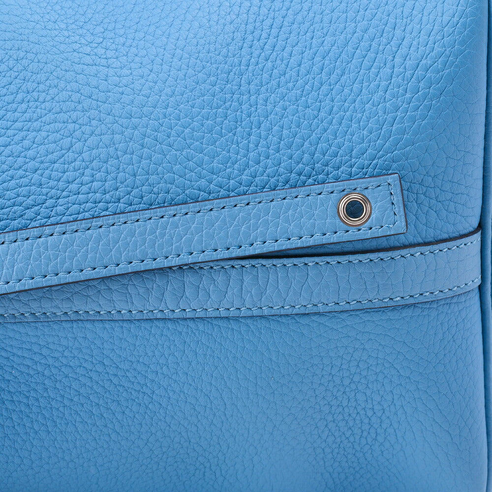 HERMES Picotin Lock MM Handbag Tryon Leather Blue de Nord Silver-Tone Hardware Pre-Owned - Vintage La Charme