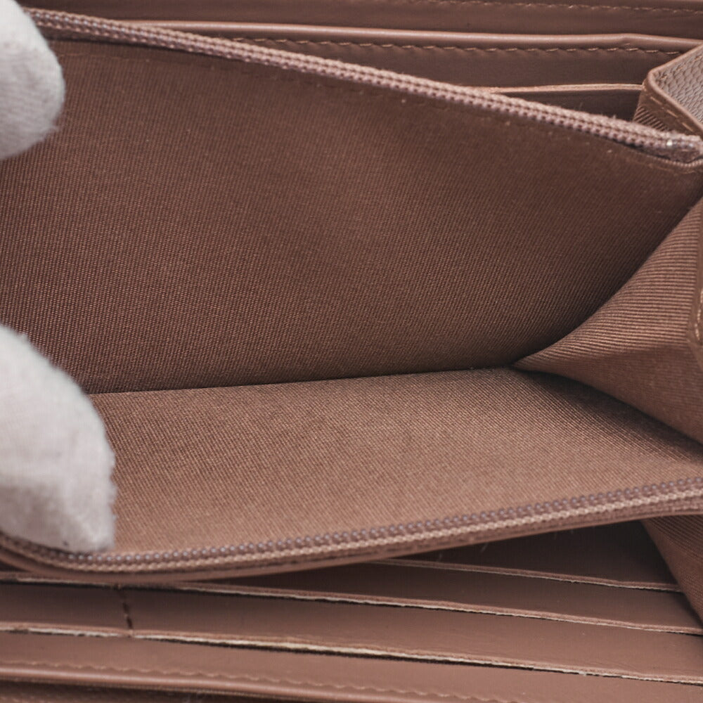 CHANEL Bi-fold Long Wallet, V-Stitch, Caviar Skin, Beige Gray, Silver-Tone Hardware, Pre-Owned - Vintage La Charme