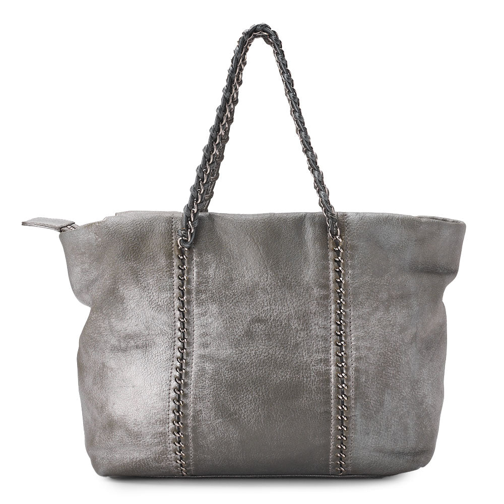 CHANEL Chain Hand Bag, Luxury Line, Coco Mark, Soft Caviar, Silver, Silver-Tone Hardware, Pre-Owned - Vintage La Charme