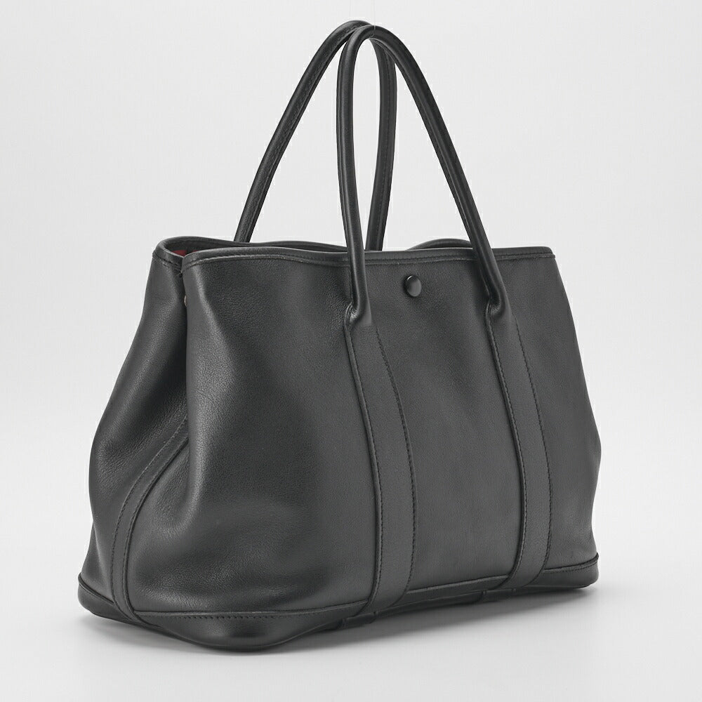 HERMES Garden Party TPM Tote Bag Swift Black Silver-Tone Hardware Pre-Owned - Vintage La Charme