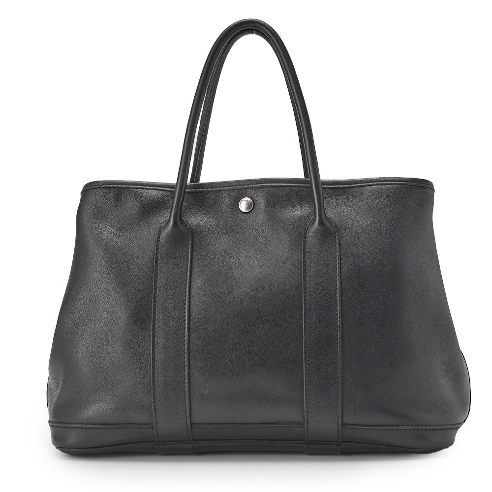 HERMES Garden Party TPM Tote Bag Swift Black Silver-Tone Hardware Pre-Owned - Vintage La Charme