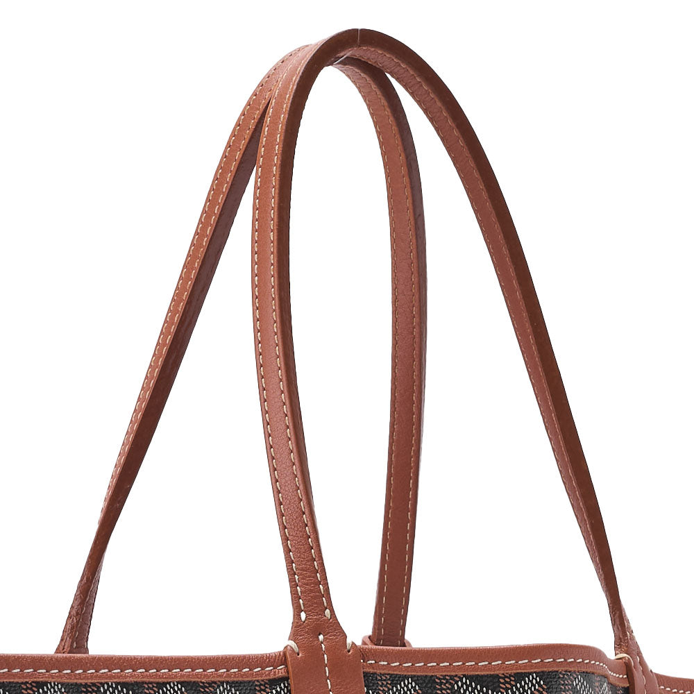 GOYARD Saint Louis PM Tote Bag, Coated Canvas, Black, Silver-Tone Hardware, Pre-Owned - Vintage La Charme