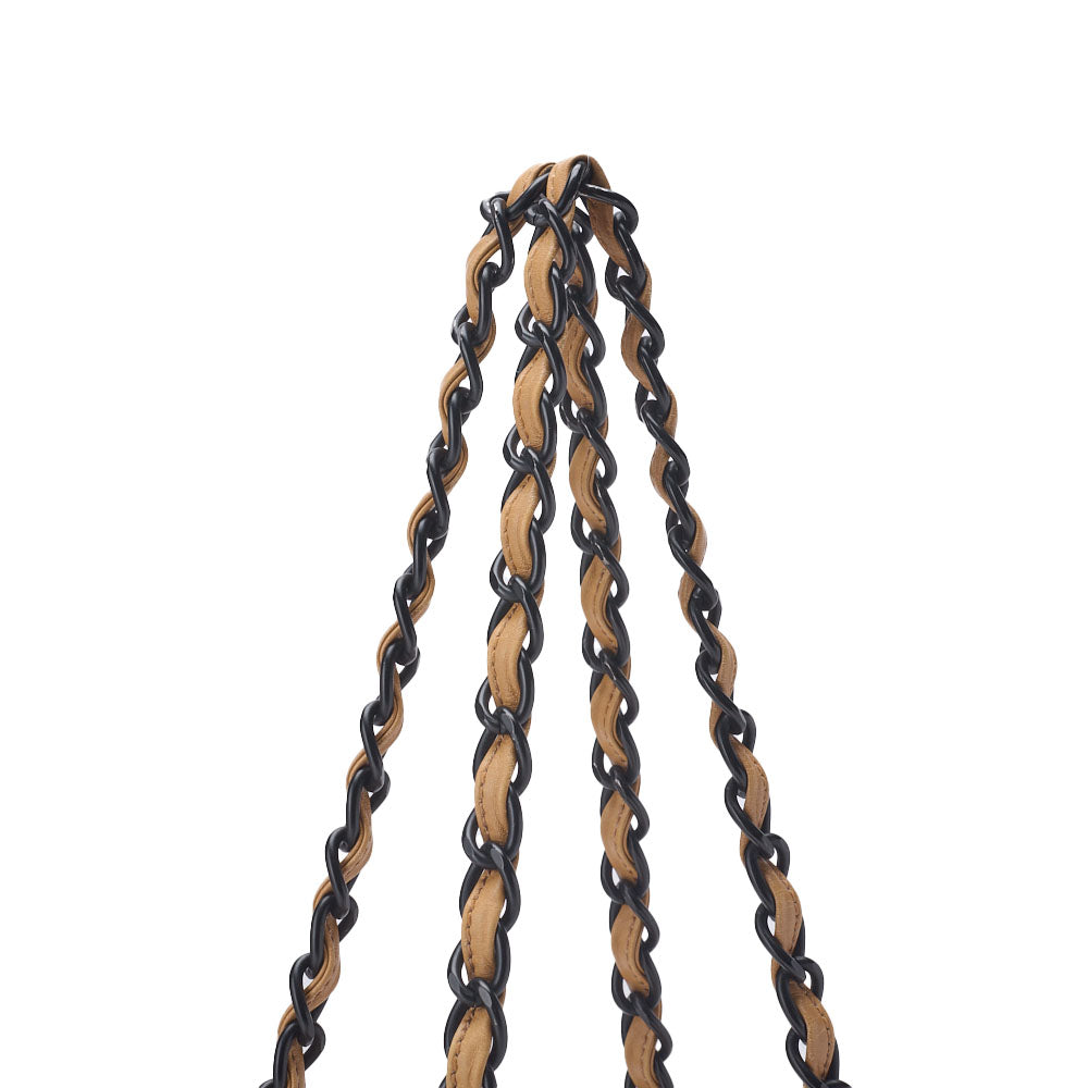 CHANEL Chain Hand Bag, Coco Mark, Calfskin, Beige, Black Metal Fittings, Pre-Owned - Vintage La Charme