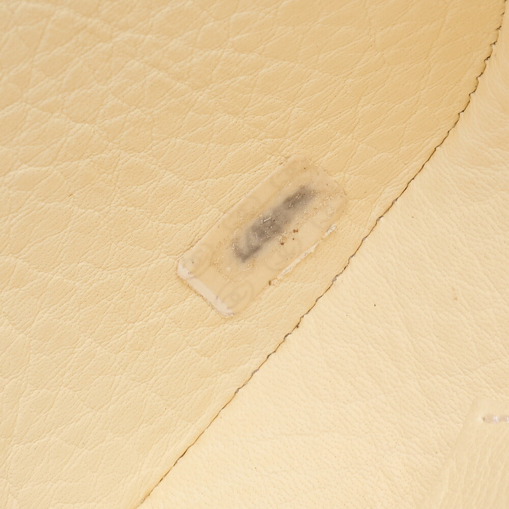 CHANEL Shoulder Bag Border Stitch Half Moon Lambskin White Gold-Tone Hardware Pre-Owned - Vintage La Charme