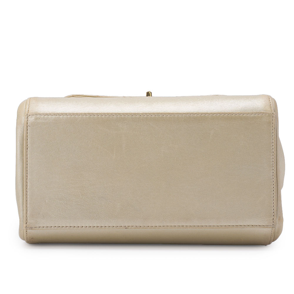 CHANEL Shoulder Bag, Chocolate Bar, 2.55 Lock, Lambskin, Gold, Gold-Tone Hardware, Pre-Owned - Vintage La Charme