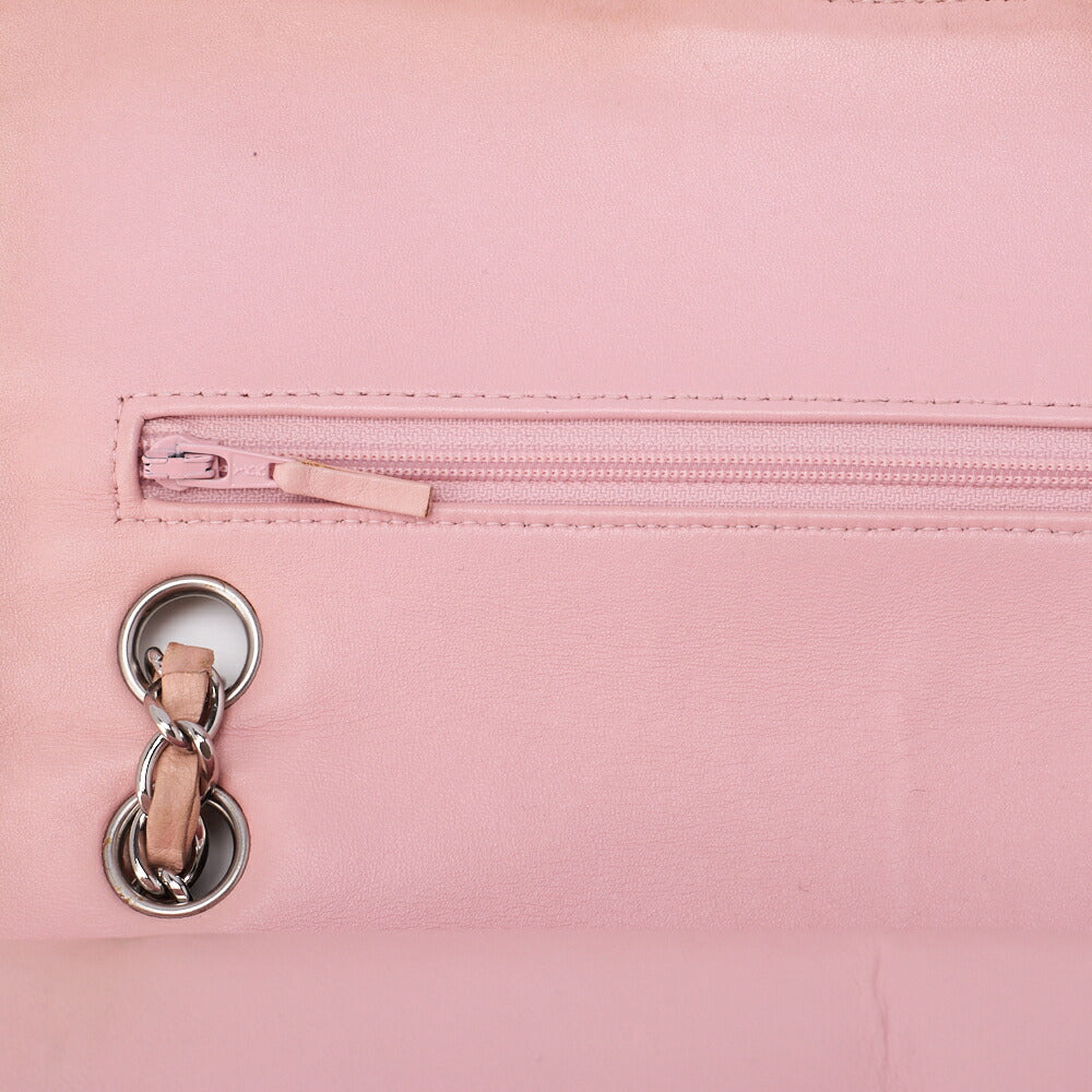 CHANEL Shoulder Bag, Matelasse Turn Lock, Jersey, Pink, Silver-Tone Hardware, Pre-Owned - Vintage La Charme