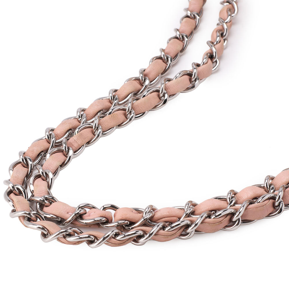 CHANEL Shoulder Bag, Matelasse Turn Lock, Jersey, Pink, Silver-Tone Hardware, Pre-Owned - Vintage La Charme