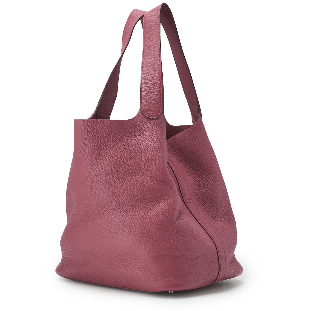 HERMES Tote Bag Picotan Rock TGM Tryon Clemence Corosewood Silver-Tone Hardware Pre-Owned - Vintage La Charme