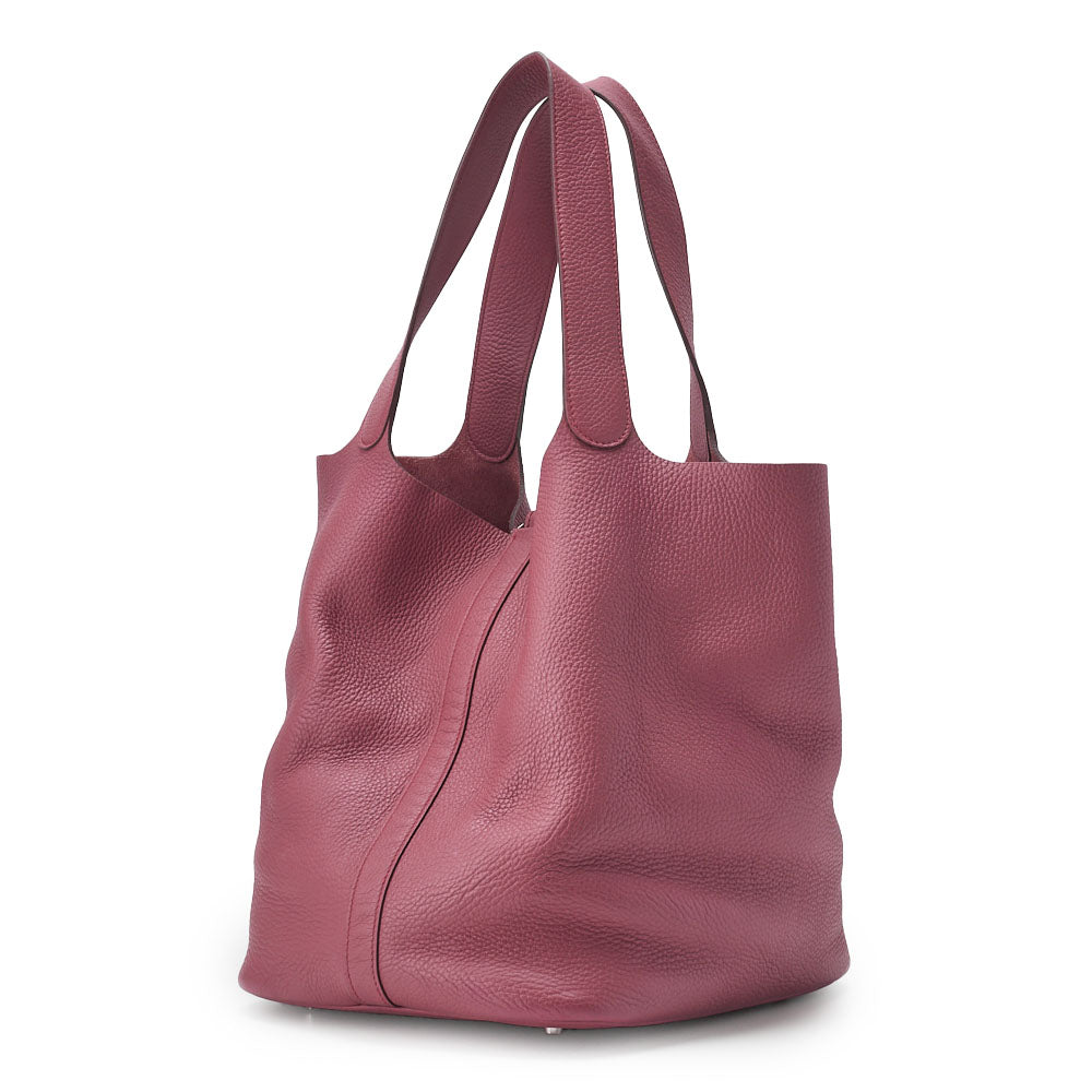 HERMES Tote Bag Picotan Rock TGM Tryon Clemence Corosewood Silver-Tone Hardware Pre-Owned - Vintage La Charme