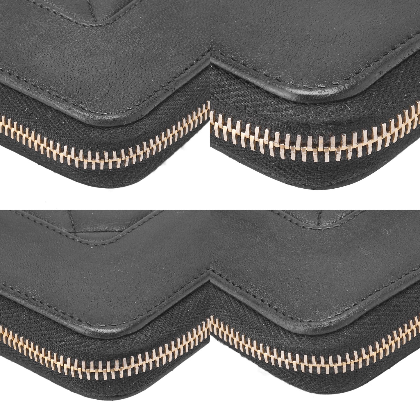 Chanel Round Long Wallet Matelasse Lambskin Black Gold-Tone Hardware Pre-Owned - Vintage La Charme