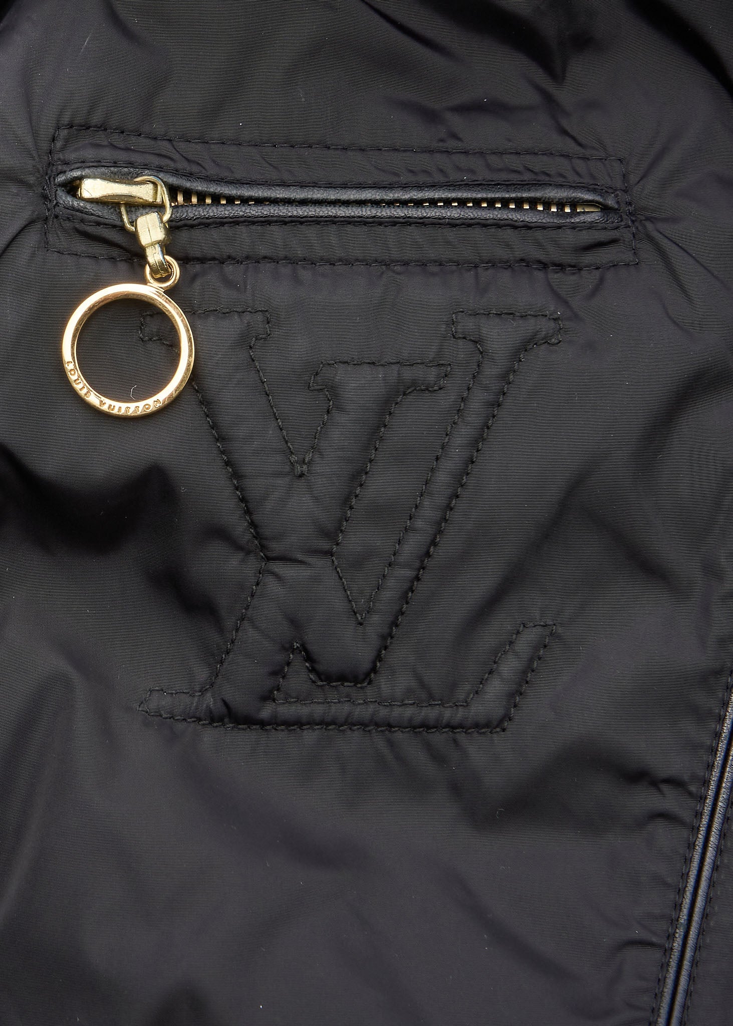 Louis Vuitton Down Jacket, Monogram, Wool, Black, Silver-Tone Hardware, Pre-Owned - Vintage La Charme