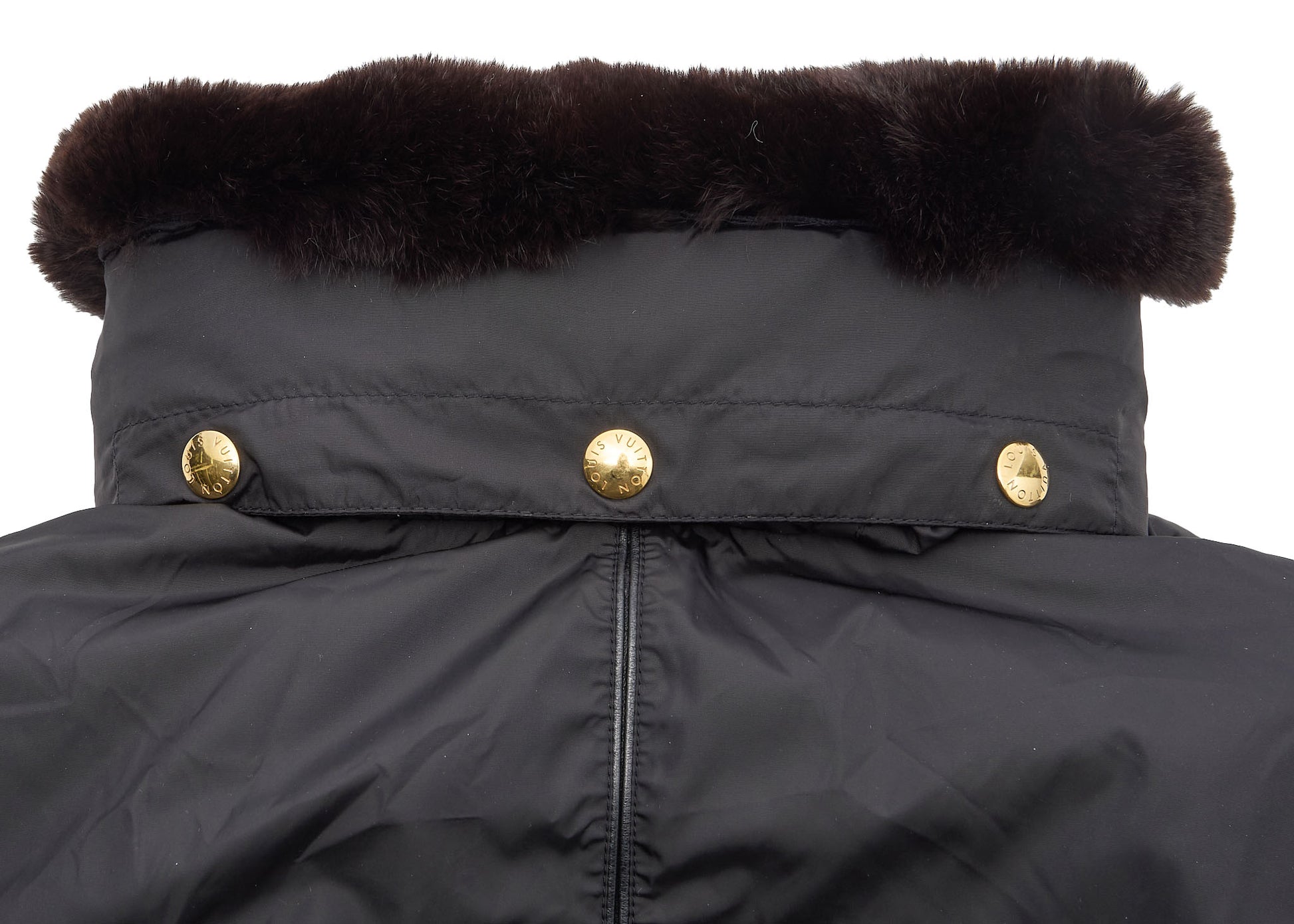 Louis Vuitton Down Jacket, Monogram, Wool, Black, Silver-Tone Hardware, Pre-Owned - Vintage La Charme