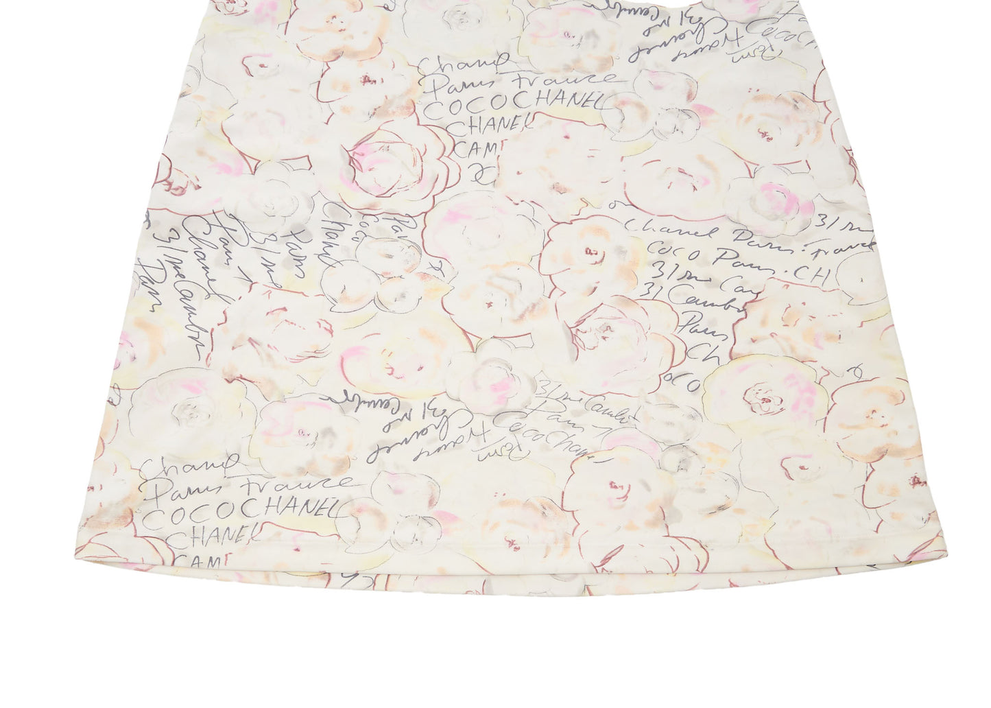 CHANEL Sleeveless Dress, Camellia Logo, Nylon Blend, Ivory, Silver-Tone Hardware, Pre-Owned - Vintage La Charme