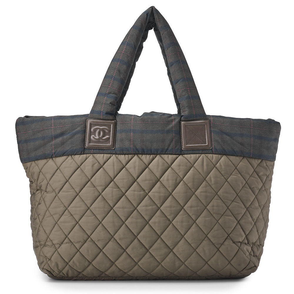 CHANEL Tote Bag Matelasse Nylon Glynn Color Silver-Tone Hardware Pre-Owned - Vintage La Charme