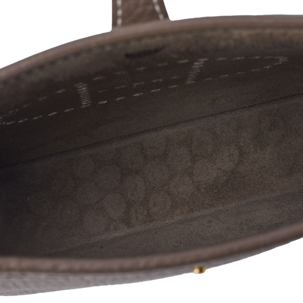 HERMES Evelyn TPM Shoulder Bag Tryon Clemence Leather Etoupe Gold-Tone Hardware Pre-Owned - Vintage La Charme