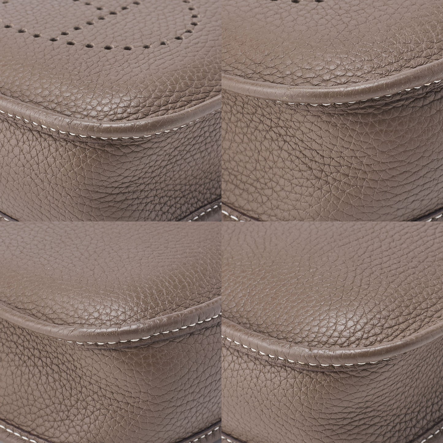 HERMES Evelyn TPM Shoulder Bag Tryon Clemence Leather Etoupe Gold-Tone Hardware Pre-Owned - Vintage La Charme