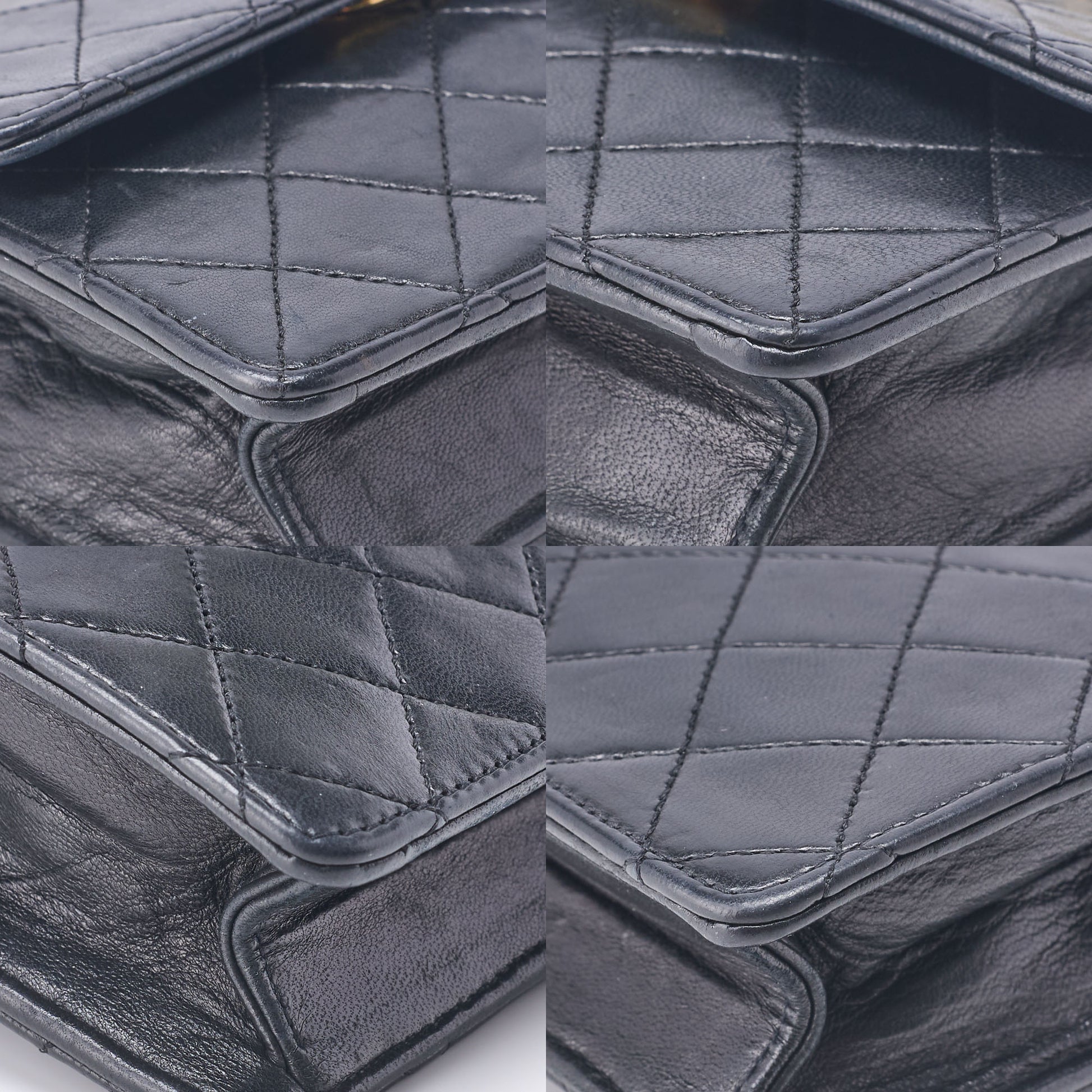 CHANEL Chain Shoulder Bag Mini Matelasse Lambskin Black Gold-Tone Hardware Pre-Owned - Vintage La Charme