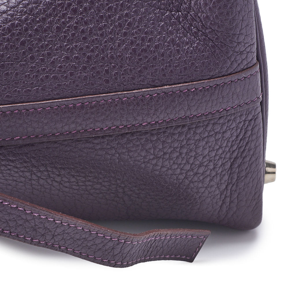 HERMES Picotin Lock PM Handbag Tryon Clemence Prune Silver-Tone Hardware Pre-Owned - Vintage La Charme