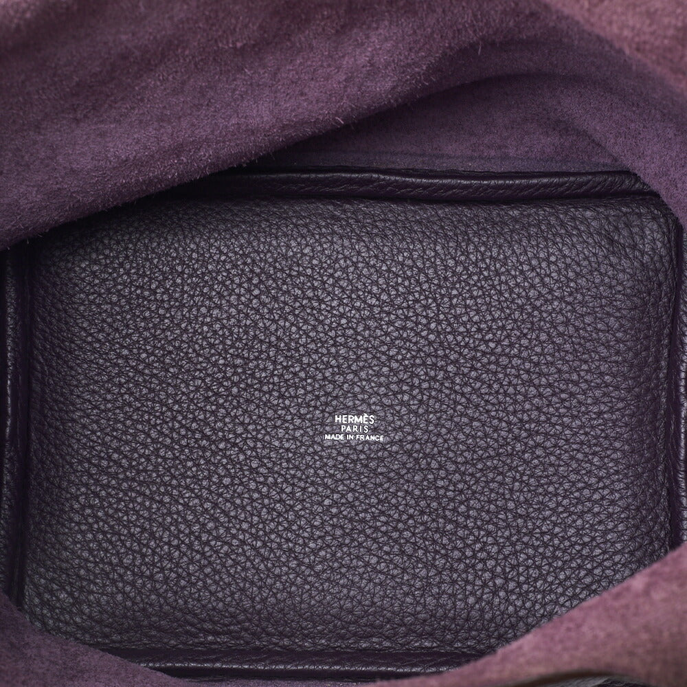 HERMES Picotin Lock PM Handbag Tryon Clemence Prune Silver-Tone Hardware Pre-Owned - Vintage La Charme