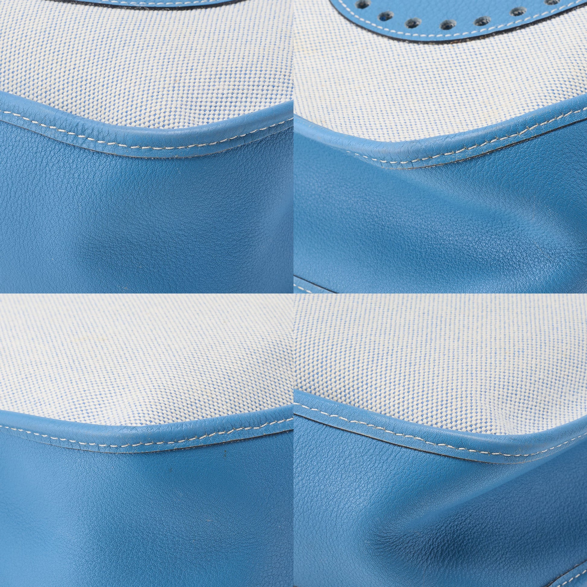 HERMES Shoulder Bag, Evelyn GM 1 Ann, Toile, Ash Blue Jean, Gold-Tone Hardware, Pre-Owned - Vintage La Charme