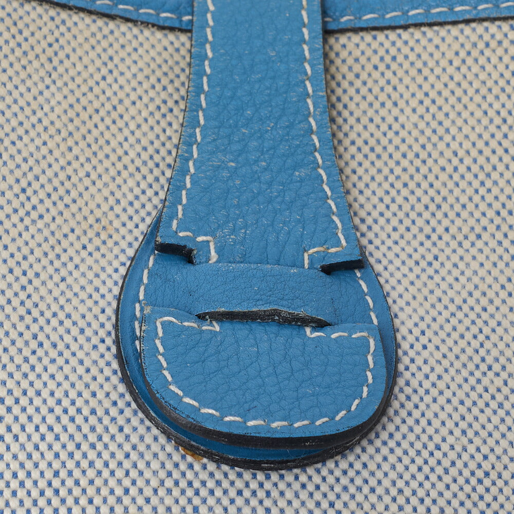 HERMES Shoulder Bag, Evelyn GM 1 Ann, Toile, Ash Blue Jean, Gold-Tone Hardware, Pre-Owned - Vintage La Charme