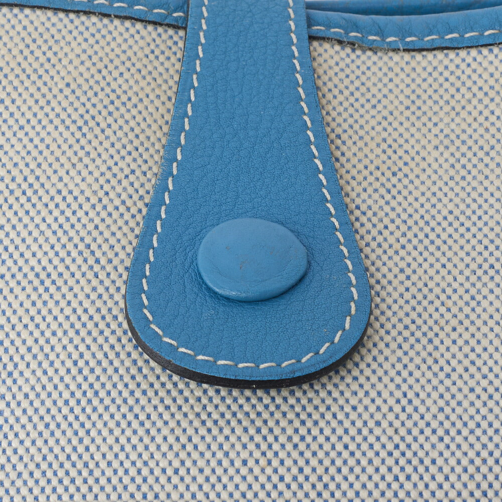 HERMES Shoulder Bag, Evelyn GM 1 Ann, Toile, Ash Blue Jean, Gold-Tone Hardware, Pre-Owned - Vintage La Charme