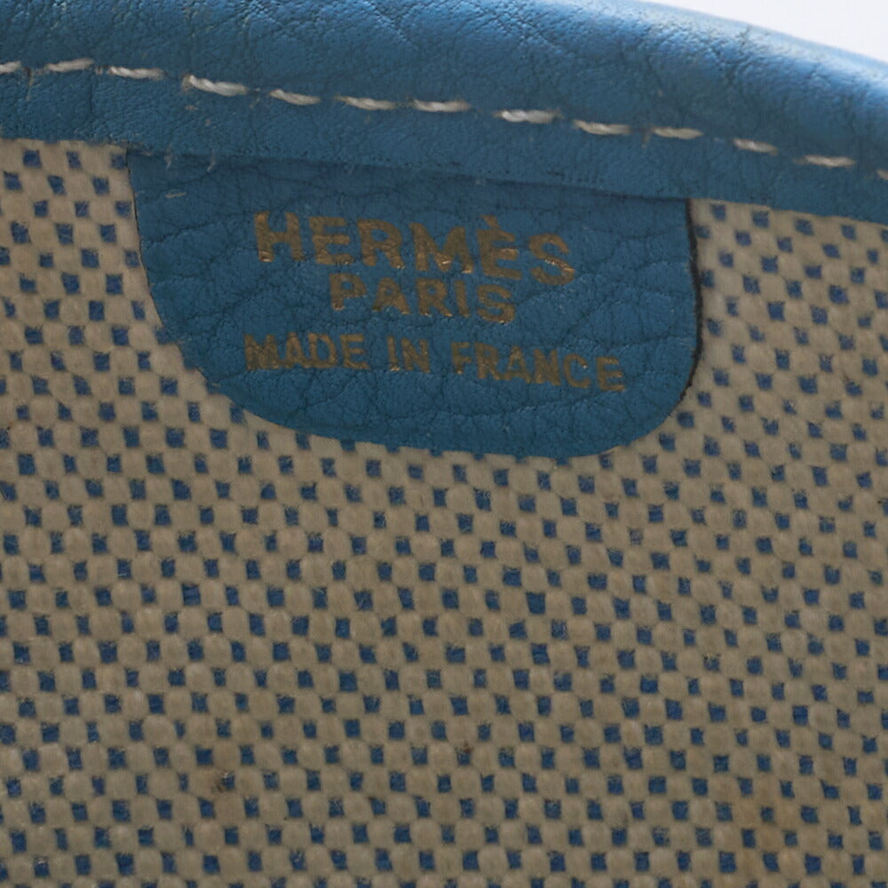 HERMES Shoulder Bag, Evelyn GM 1 Ann, Toile, Ash Blue Jean, Gold-Tone Hardware, Pre-Owned - Vintage La Charme