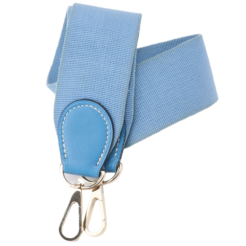 HERMES Shoulder Bag, Evelyn GM 1 Ann, Toile, Ash Blue Jean, Gold-Tone Hardware, Pre-Owned - Vintage La Charme