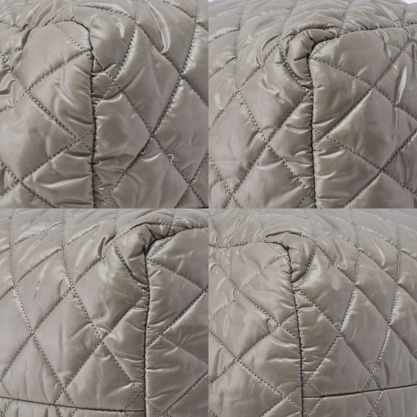 CHANEL Shoulder Tote Bag Coco Cocoon Nylon Khaki Silver-Tone Hardware Pre-Owned - Vintage La Charme