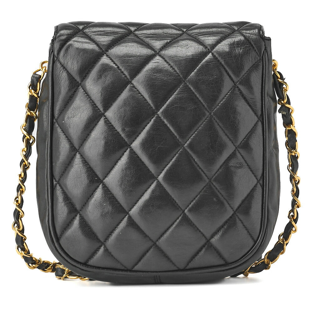 CHANEL Shoulder Bag, Matelasse Vertical Straight Flap, Lambskin, Black, Gold-Tone Hardware, Pre-Owned - Vintage La Charme
