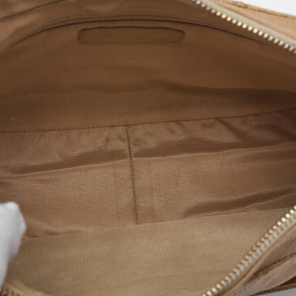 CHANEL Shoulder Bag Matelasse Coco Mark Caviar Skin Beige Gold-Tone Hardware Pre-Owned - Vintage La Charme