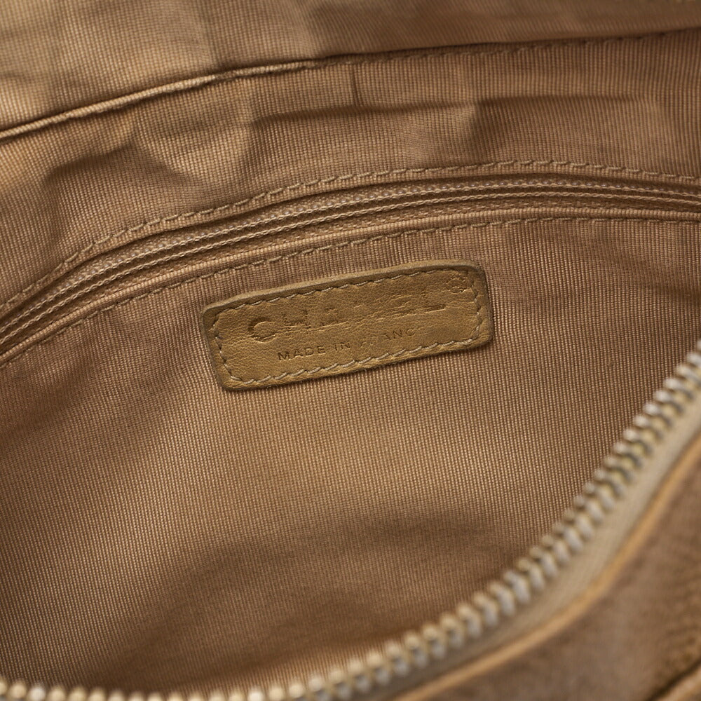 CHANEL Shoulder Bag Matelasse Coco Mark Caviar Skin Beige Gold-Tone Hardware Pre-Owned - Vintage La Charme