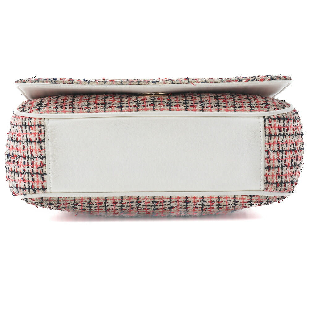 CHANEL Shoulder Bag, Matelasse Coco Mark, Chain Shoulder, Tweed, Gold, Gold-Tone Hardware, Pre-Owned - Vintage La Charme
